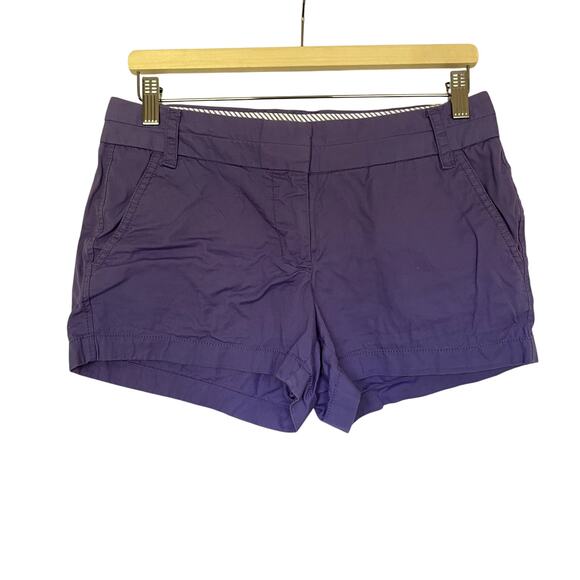 J.Crew chino broken-in lavender purple shorts cotton women's size 4 lightweight - Picture 1 of 5